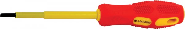 Изолированная отвёртка e.tool.st.404 (4x100) шлицевая t009002