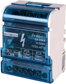 Шина нульова e.cbs.pro.4.11 в корпусі на DIN-рейку p0650005