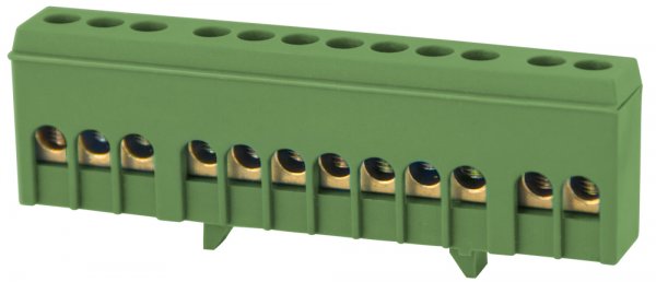 Нулевая шина e.bsi.pro.1.12 на DIN-рейку в изолированном корпусе зеленая p0650015