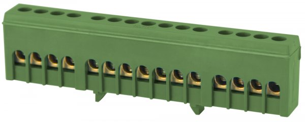 Нулевая шина e.bsi.pro.1.15 на DIN-рейку в изолированном корпусе зеленая p0650016