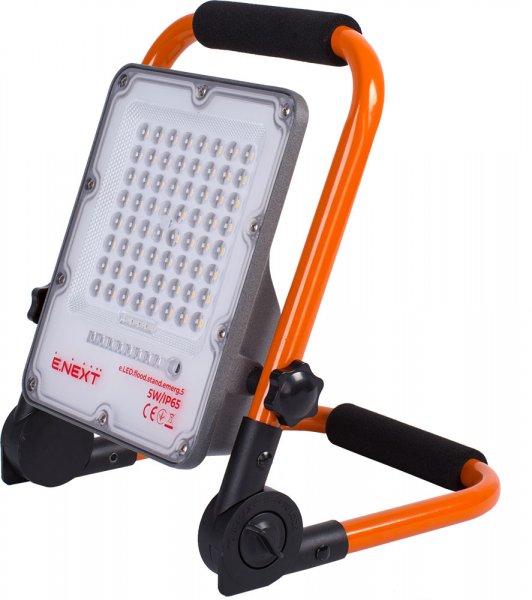 Прожектор светодиодный аккумуляторный e.LED.flood.stand.emerg.5 l0790012