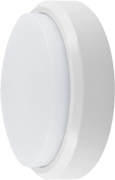 Світильник світлодіодний вологозахищений e.LED.rondo.8.4500.white, 8Вт, 4500К, IP54, білий l0810101