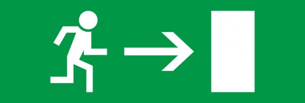 Пиктограмма "Стрелка направо" для аварийных светильников 297 e.pict.right.280.95 l0660086