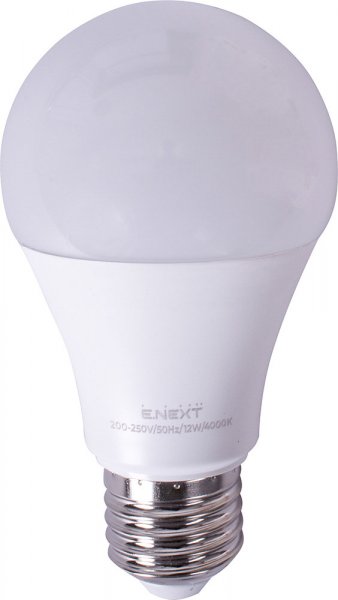Лампа светодиодная e.LED.lamp.A60.E27.12.4000, 12Вт, 4000К l0650604