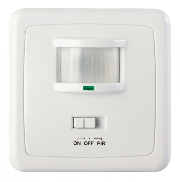 Датчик движения инфракрасный настенный, скрытого монтажа e.sensor.pir.01B.white(белый), 160°, IP20 s061012
