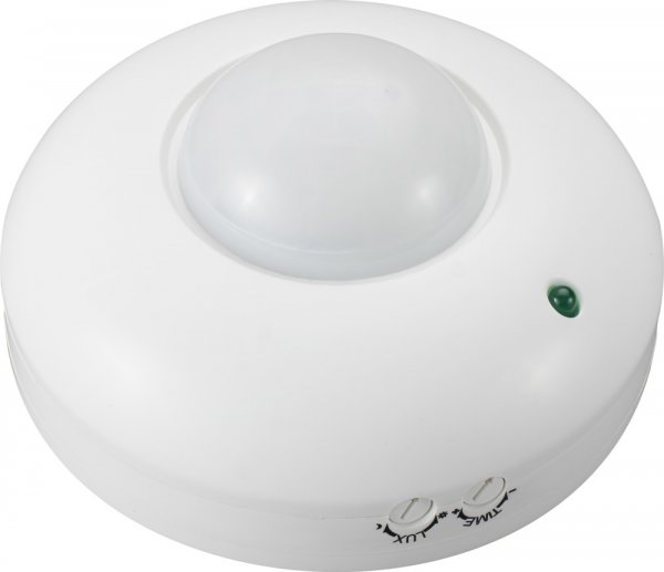 Датчик движения инфракрасный потолочный e.sensor.pir.07.white(белый), 360°, IP20 s061001