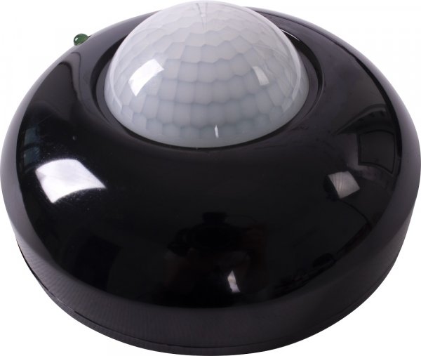 Датчик движения инфракрасный потолочный e.sensor.pir.07.black(черный), 360°, IP20 s061034