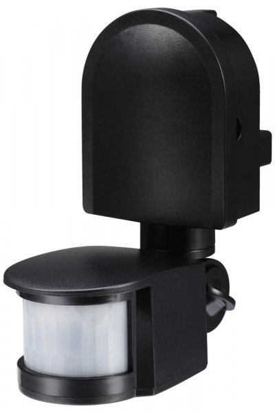 Датчик движения инфракрасный e.sensor.pir.10F.black(черный), 180°, IP44 s061005