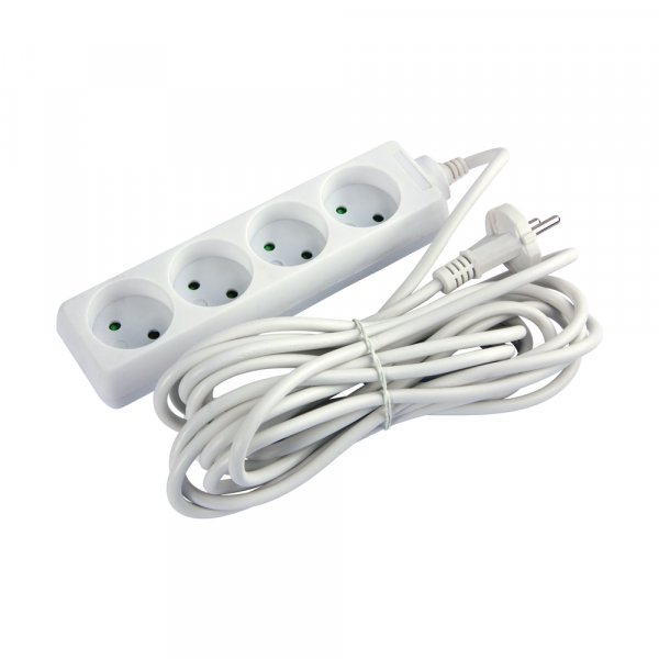 Удлинитель e.es.4.5.b, 4 гнезда, 5м, без з/к, baby protect s042063