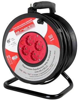 Удлинитель e.es.roll.4.50.z.b, барабанного типа, на катушке, с з/к, 50м, baby protect, провод 3х1,5 кв.мм s042097