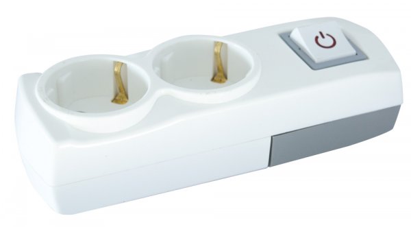 Колодка e.t.es.2.z.s, 2 гнезда, с з/к, с выключателем s042107