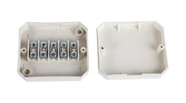 Коробка розподільча e.db.stand.r4.85x85x35K з клемником, 85х85х35 мм, IP 44, Р 4, зовнішня s027037