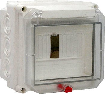 Коробка розподільча пластикова SW-51 з кришкою, що відкривається 060