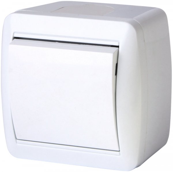 Перемикач одноклавішний e.aqua.1121.gr для зовнішнього монтажу, IP44 s035053