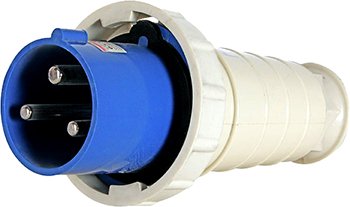 Силова вилка переносна e.plug.pro.3.63, 3п., 230В, IP 67, 63А (033) p011003