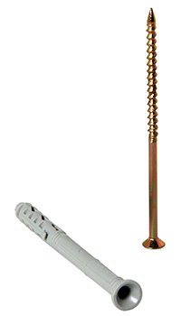 Дюбель e.metiz.dowel.92.U1.06.40 с ударным шурупом М6х40, полипропилен, потай, 100 шт m0060006