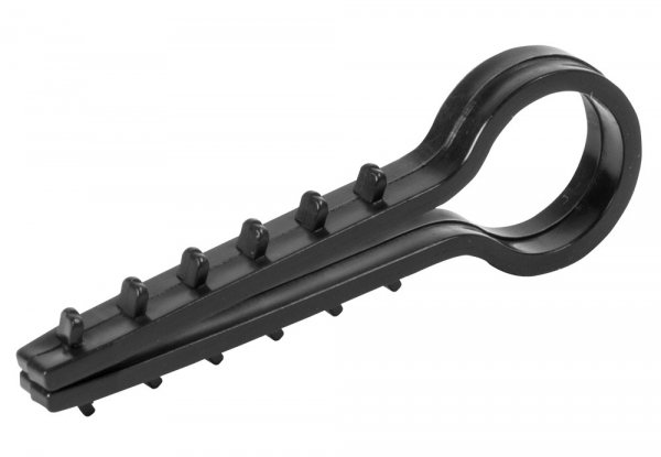 Дюбель - ялинка 12 mm для круглого проводу e.metiz.dowel.fir.black.12, чорний 100 шт. m0080030