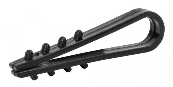 Дюбель - ялинка 8 mm для круглого проводу e.metiz.dowel.fir.black.8, чорний 100 шт. m0080034