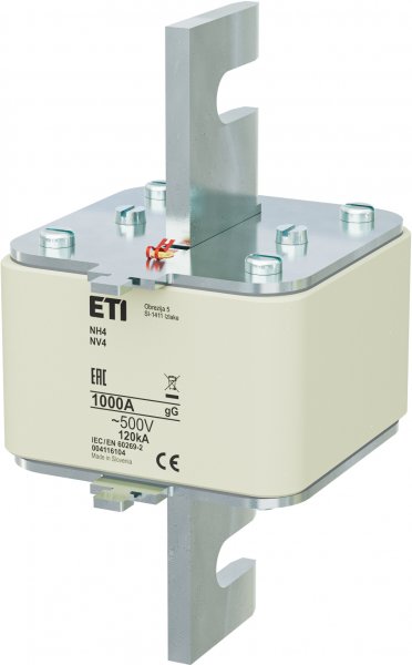 Запобіжник NH-4/gG 1000A 500V (для тримачів PK 4) ETI 4116104