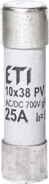 Запобіжник CH 10x38 gR 25A 700V (50kA AC) ETI 2625025