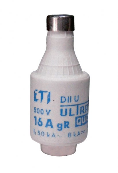 Предохранитель DIIUQ16A/500V gR (50 kA) ETI 4322005