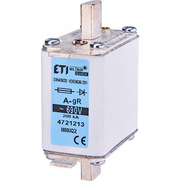 Запобіжник M000UQ2/100A/690V gR (200 kA) ETI 4721214
