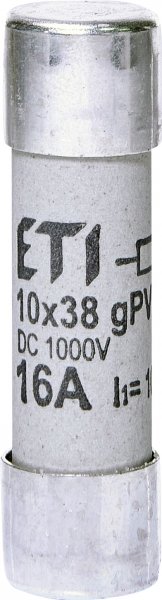 Предохранитель CH 10x38 gPV 16A 1000V (10kA) DC ETI 2625107