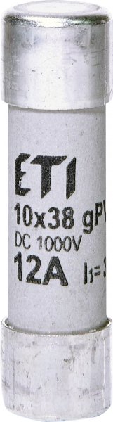 Предохранитель CH 10x38 gPV 12A 1000V (30kA) DC ETI 2625077
