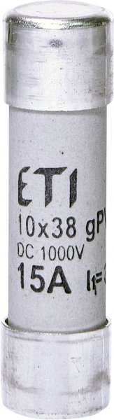 Запобіжник CH 10x38 gPV 15A 1000V (30kA) DC ETI 2625080
