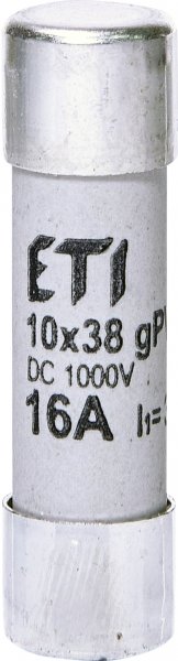 Запобіжник CH 10x38 gPV 16A 1000V (30kA) DC ETI 2625081