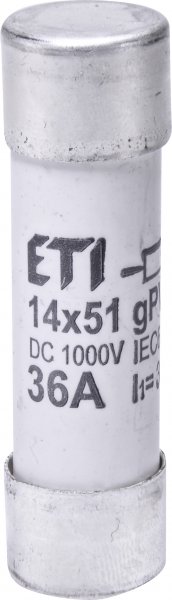 Предохранитель CH 14x51 gPV 36A 1000V (10kA) DC ETI 2637115