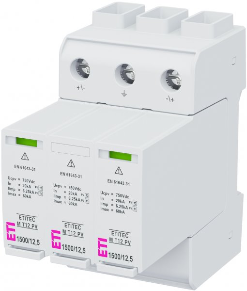 Ограничитель перенапряжения ETITEC M T12 PV 1500/12,5 Y (для PV систем) ETI 2440513