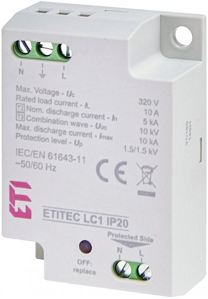 Ограничитель перенапряжения ETITEC LC1 IP20 ETI 2442980