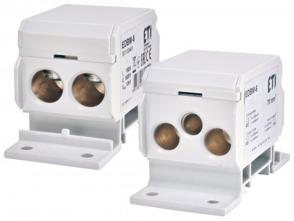 Распределительный блок EDBM-6 (192А, 1500V AC/DC, OUT: 1x4-70; 2x4-50; 1x4-25) ETI 1102403