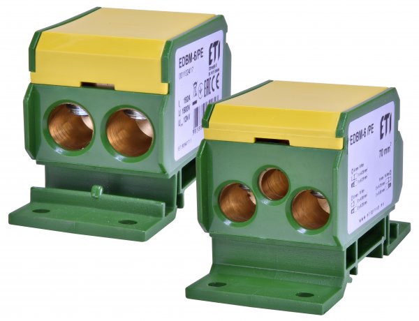 Распределительный блок EDBM-6/PE (192А, 1500V AC/DC, OUT: 1x4-70; 2x4-50; 1x4-25) ETI 1102417