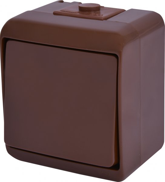 Выключатель 1-клавишный VHE-1-KR (коричневый, IP54) ETI 4668040
