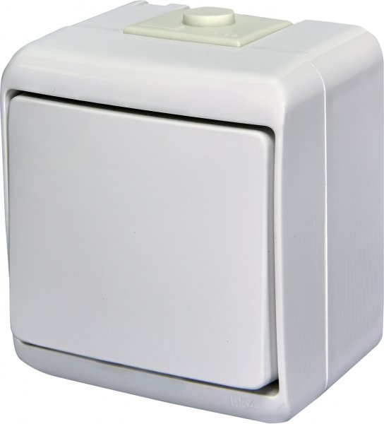 Выключатель 1-клавишный с подсветкой VHE-1L (белый, IP54) ETI 4668007