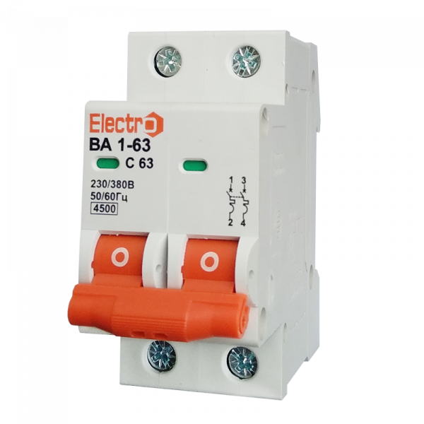 Автоматичний вимикач ВА 1-63 4,5kA 32A 2P С Electro