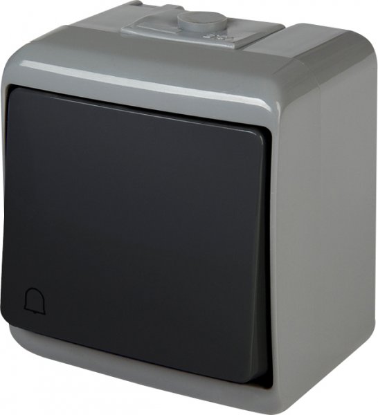 Кнопка "звонок" VHE-4-SRG (серо-графит., IP54) ETI 4668099