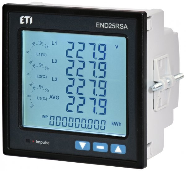 Анализатор сети END25-RSA (96x96мм, RS-485, 2 выходн. контакта) ETI 4656954
