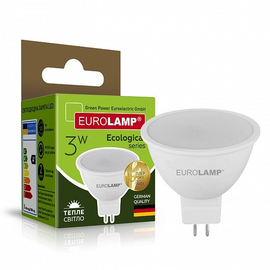 EUROLAMP LED Лампа ECO серия "P" SMD MR16 3 Вт GU5.3 3000 К (50) LED-SMD-03533(P)