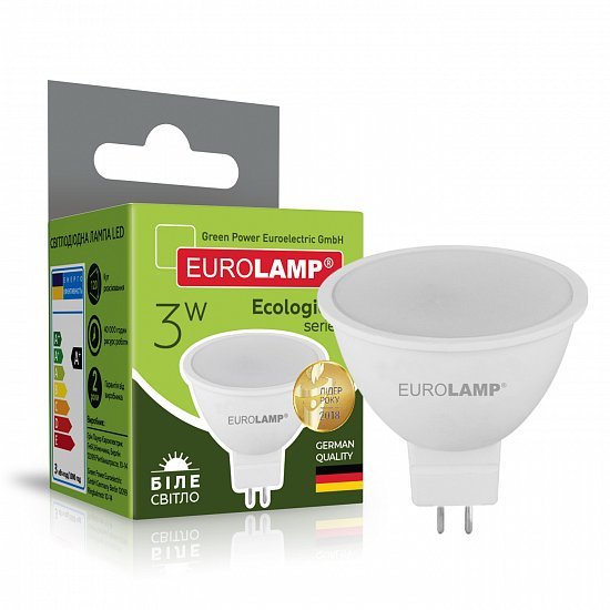 EUROLAMP LED Лампа ECO серия "P" SMD MR16 3 Вт GU5.3 4000 К (50) LED-SMD-03534(P)