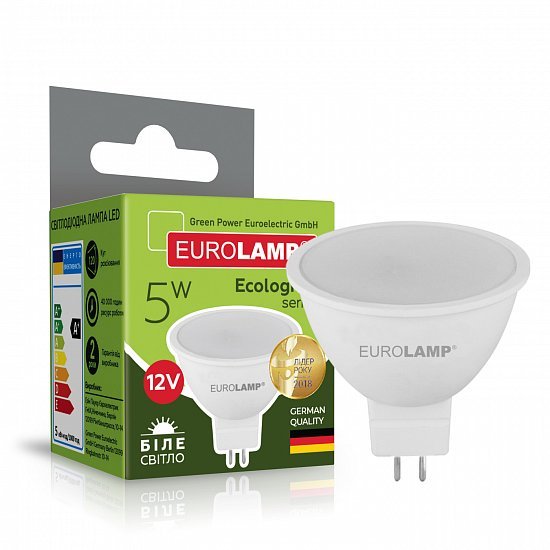 EUROLAMP LED Лампа ECO серия "P" MR16 5 Вт GU5.3 4000 К 12 В (50) LED-SMD-05534(12)(P)
