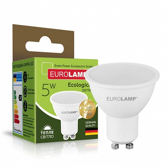 EUROLAMP LED Лампа ECO серія "P" MR16 5W GU10 3000K (50) LED-SMD-05103(P)