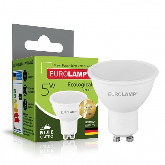 EUROLAMP LED Лампа ECO серия "P" MR16 5 Вт GU10 4000 К (50) LED-SMD-05104(P)