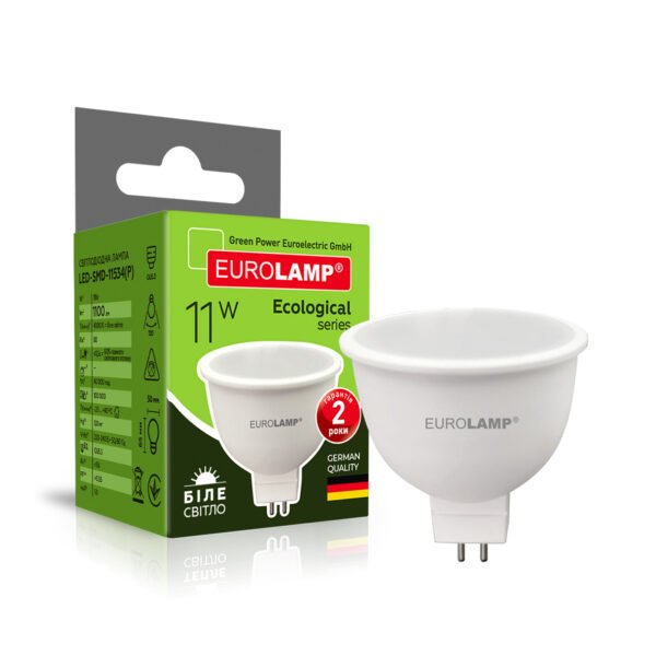 EUROLAMP LED Лампа ECO серія "P" SMD MR16 11W GU5.3 4000K (100) LED-SMD-11534(P)