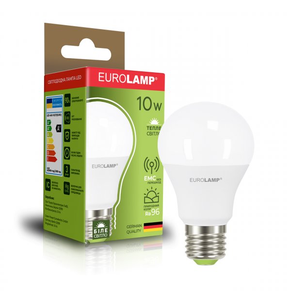 EUROLAMP LED Лампа серия "EURO" A60 10 Вт E27 3000 К (50) LED-A60-10273(EURO)