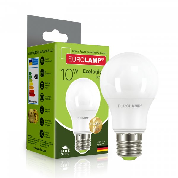 EUROLAMP LED Лампа ECO серія "P" А60 10W E27 4000K (100) LED-A60-10274(P)