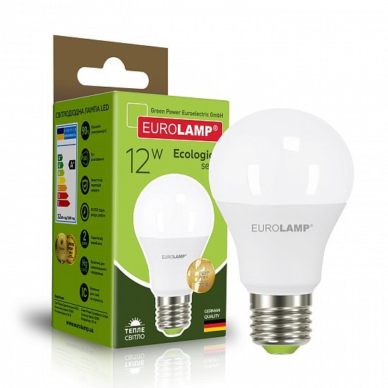 EUROLAMP LED Лампа ECO серія "P" А60 12W E27 3000K (100) LED-A60-12273(P)