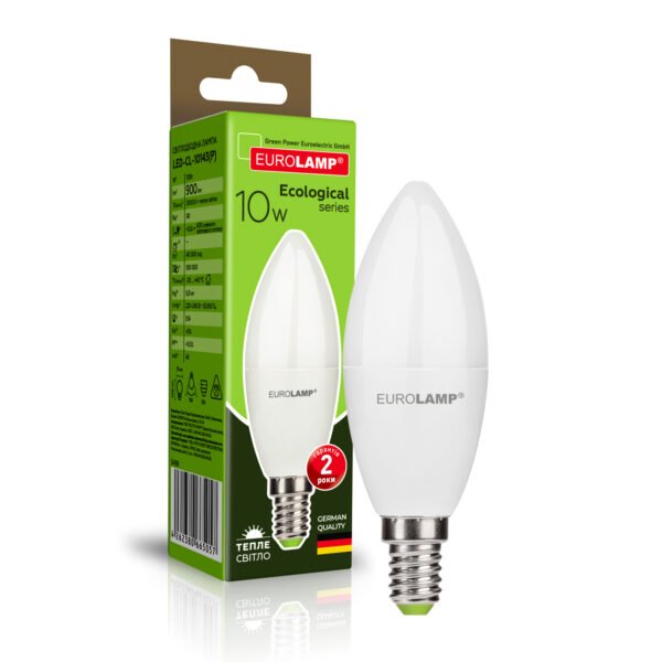 EUROLAMP LED Лампа ECO серія "P" CL 10W E14 3000K (100) LED-CL-10143(P)